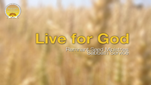 Live for God