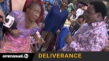 OLD WOMAN TRIES TO BEAT UP TB JOSHUA!!! 